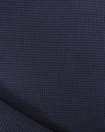 Maille Nid d'Abeille Marine - Oeko-Tex -  Mercerine