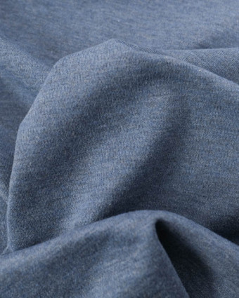 Tissu Jersey Interlock  Denim Chiné - Mercerine