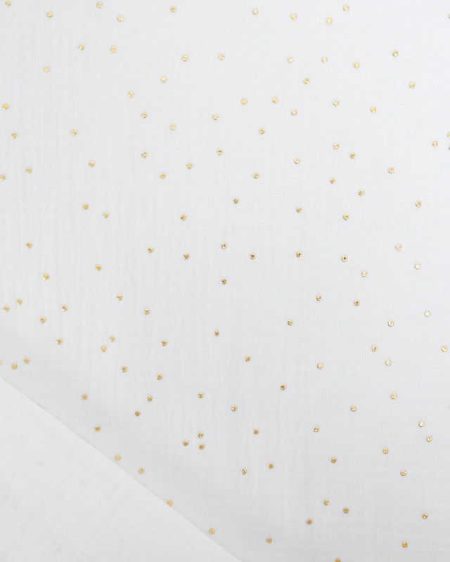 Double Gaze Reach Pois Dorés - 21 Coloris - Mercerine