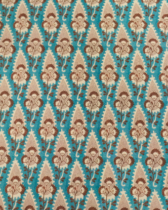 Popeline de Coton Inspiration Indienne Jaipur Elégance Bleu - Mercerine