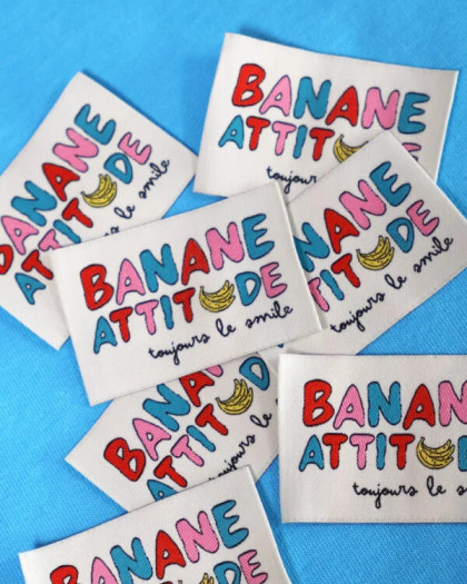 Etiquette à Coudre Banane Attitude Mix - Marmaï Patterns - Mercerine