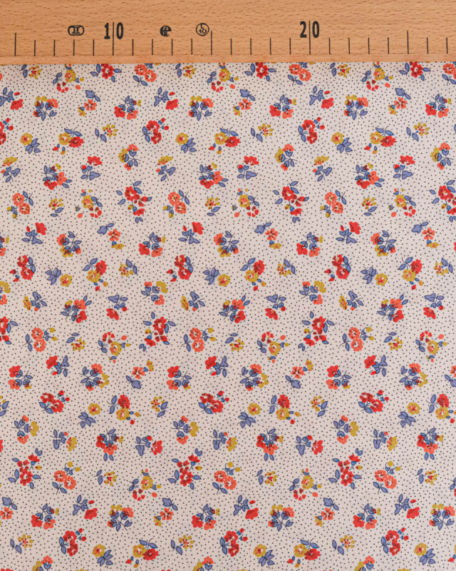 Tissu Liberty Fabrics@ Flora Beatrice - 110 cm - Mercerine