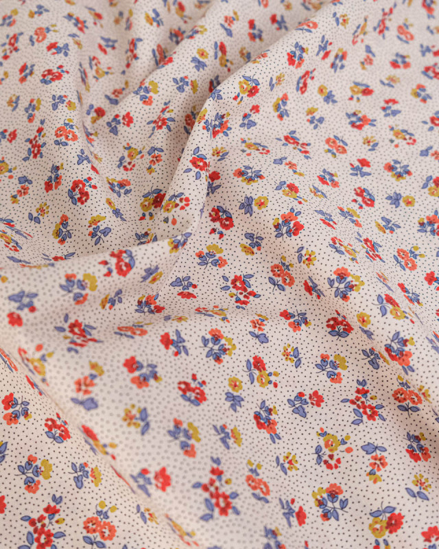 Tissu Liberty Fabrics@ Flora Beatrice - 110 cm - Mercerine