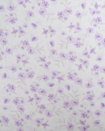 Viscose Impression Digitale Petites Fleurs Violettes Vintages - Mercerine