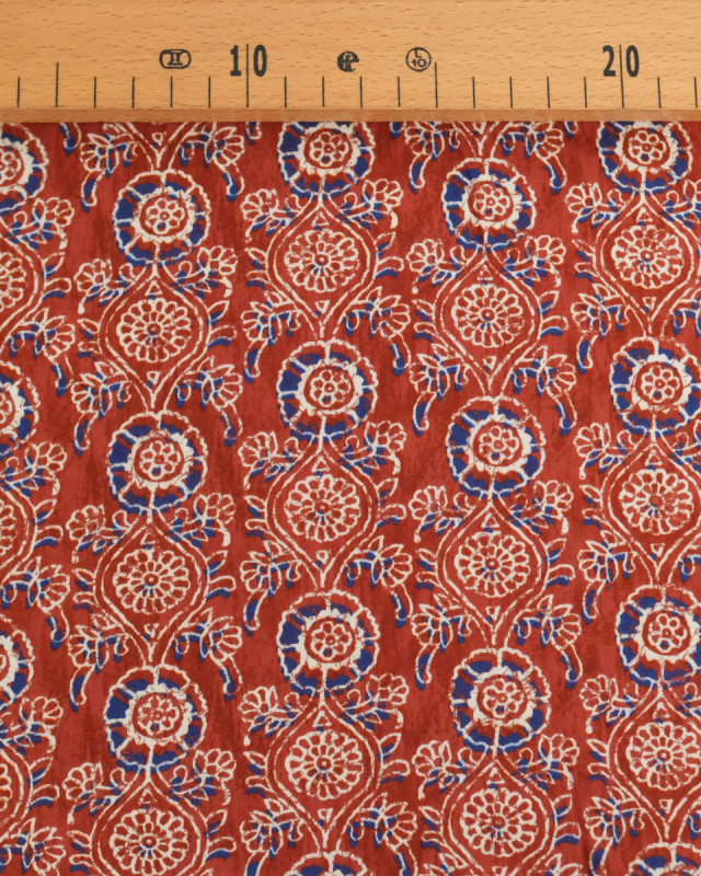 Popeline de Coton Inspiration Indienne Jaipur Tradition Terra - Mercerine