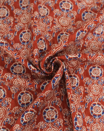 Popeline de Coton Inspiration Indienne Jaipur Tradition Terra - Mercerine