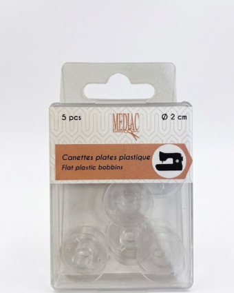 Canettes plates plastique - Diamètre 2cm - Mercerine