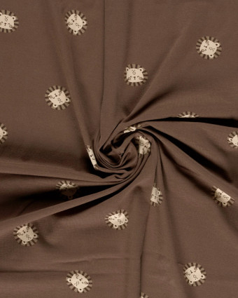 Jersey de Coton Petit Lion Cacao - Mercerine