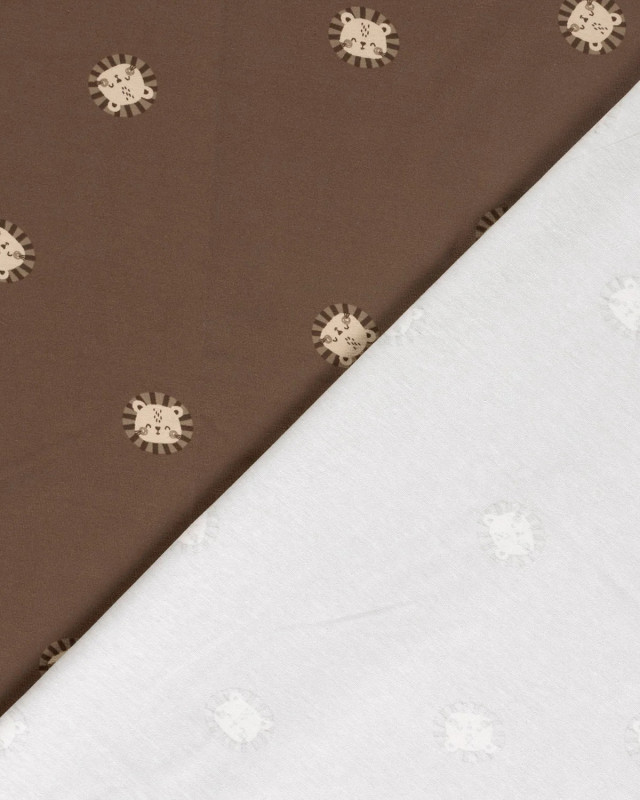 Jersey de Coton Petit Lion Cacao - Mercerine