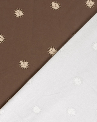 Jersey de Coton Petit Lion Cacao - Mercerine