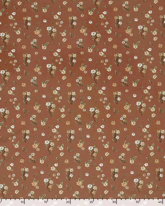 Jersey de Coton Terra Petites Fleurs - Mercerine