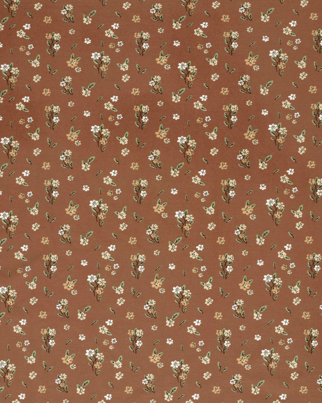 Jersey de Coton Terra Petites Fleurs - Mercerine