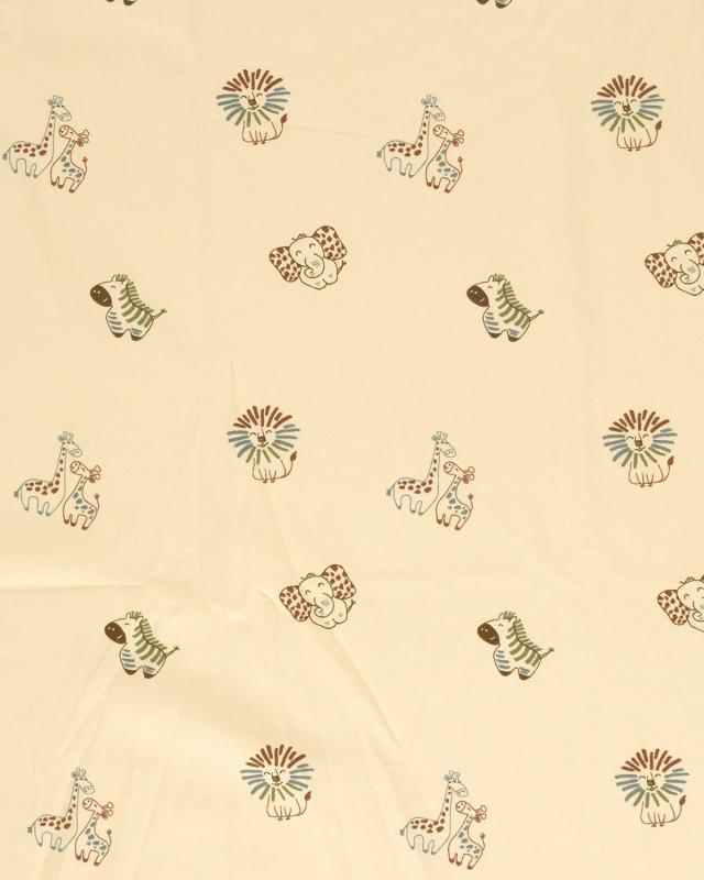Jersey de Coton Beige Safari - Mercerine