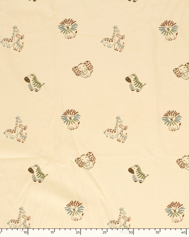 Jersey de Coton Beige Safari - Mercerine