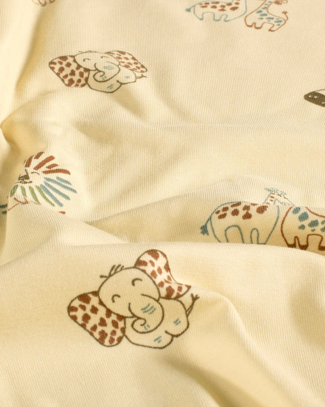 Jersey de Coton Beige Safari - Mercerine