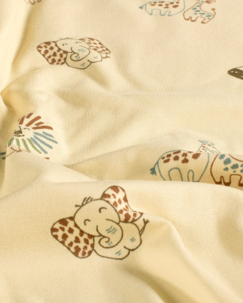 Jersey de Coton Beige Safari - Mercerine