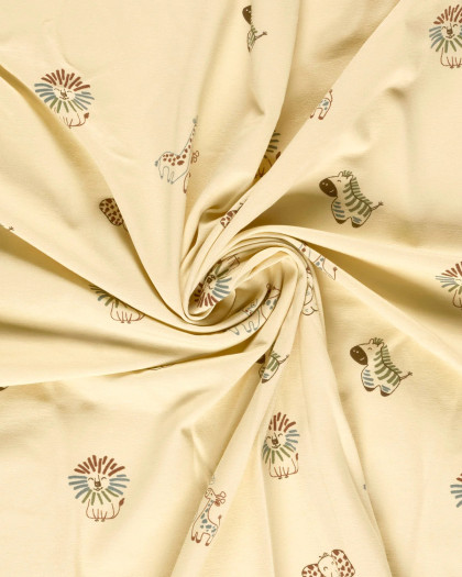 Jersey de Coton Beige Safari - Mercerine