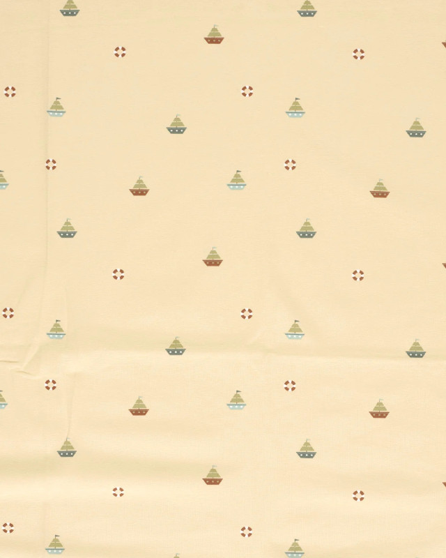 Jersey de Coton  Beige Petit Bâteau - Mercerine
