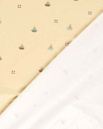 Jersey de Coton  Beige Petit Bâteau - Mercerine
