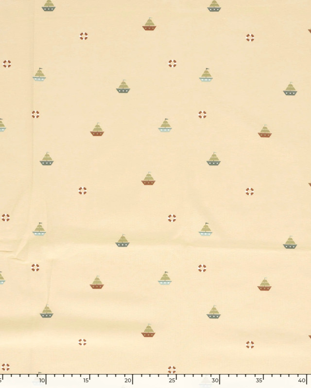 Jersey de Coton  Beige Petit Bâteau - Mercerine