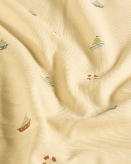 Jersey de Coton  Beige Petit Bâteau - Mercerine