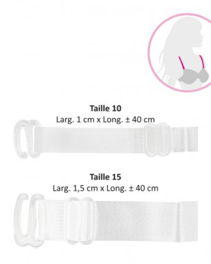 copie de Bretelles Transparentes - 2 tailles - Mercerine