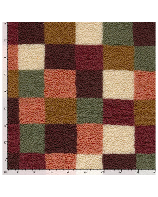 Tissu Sherpa à Carreaux Couleurs d'Automne - Mercerine