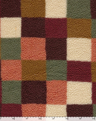 Tissu Sherpa à Carreaux Couleurs d'Automne - Mercerine