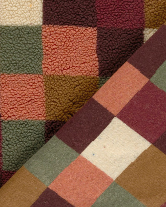 Tissu Sherpa à Carreaux Multicolores - Mercerine