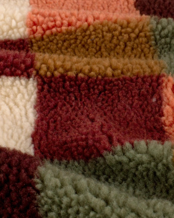 Tissu Sherpa à Carreaux Couleurs d'Automne - Mercerine