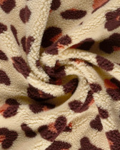 Tissu Sherpa Léopard Beige