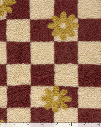 Tissu Sherpa à Carreaux Fleuri - Mercerine