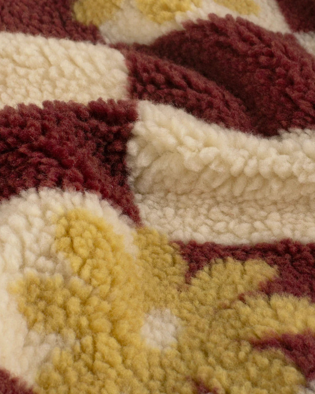 Tissu Sherpa à Carreaux Fleuri - Mercerine