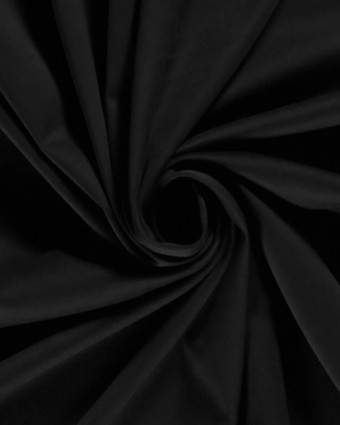 Tissu Suédine Stretch Uni Noir - Mercerine