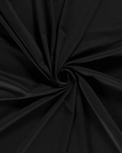 Tissu Suédine Stretch Uni Noir - Mercerine