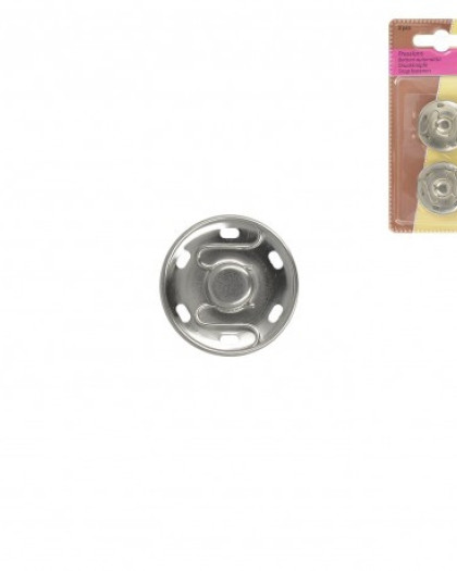 Bouton Pression à Coudre Argent - 30mm - Mercerine