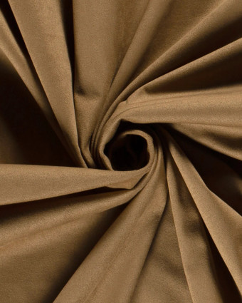 Tissu Suédine Stretch Uni Camel - Mercerine
