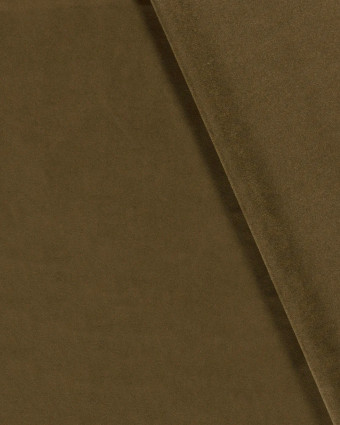 Tissu Suédine Stretch Uni Vert Kaki - Mercerine