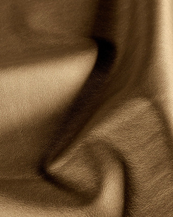 Tissu Simili Cuir Uni Bronze - Mercerine