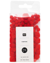 Pompons rouges 6mm et 10mm 100 pièces