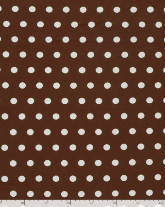 Jersey de Viscose à Pois Cacao - Mercerine