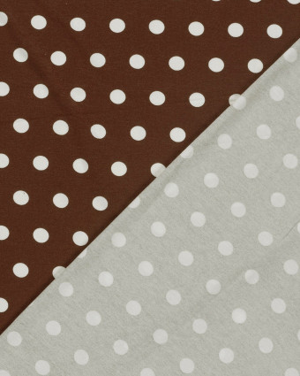 Jersey de Viscose à Pois Cacao - Mercerine