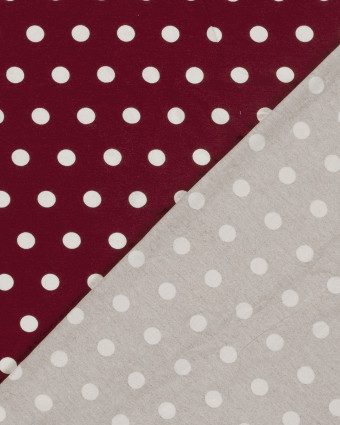 Jersey de Viscose à Pois Bordeaux - Mercerine