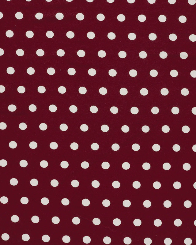 Jersey de Viscose à Pois Bordeaux - Mercerine
