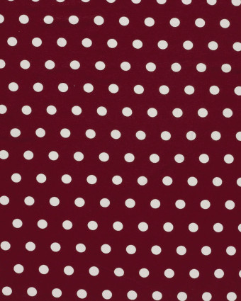 Jersey de Viscose à Pois Bordeaux - Mercerine