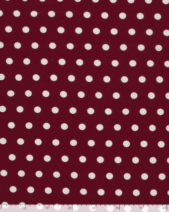 Jersey de Viscose à Pois Bordeaux - Mercerine