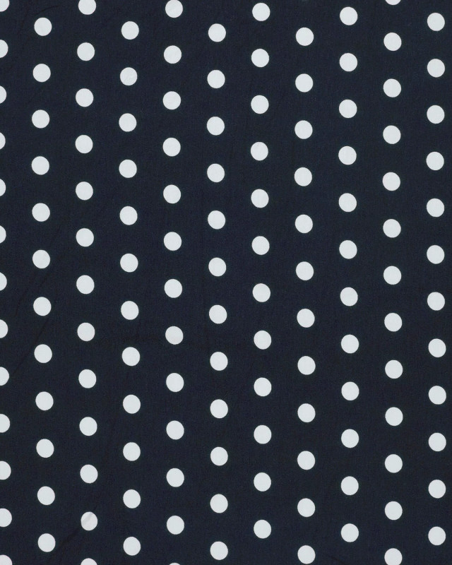 Jersey de Viscose à Pois Bleu Marine - Mercerine