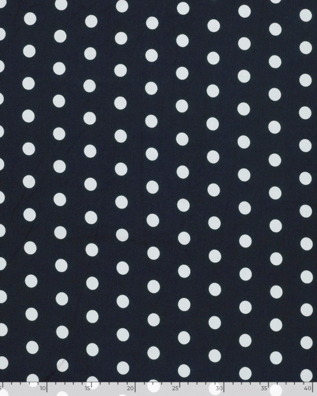 Jersey de Viscose à Pois Bleu Marine - Mercerine