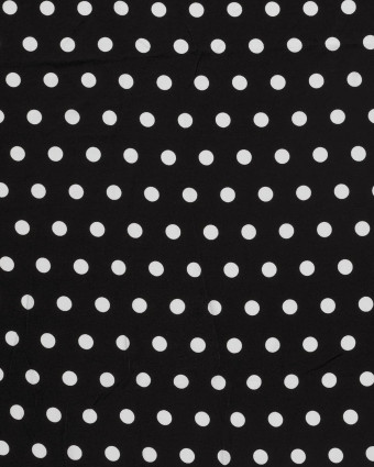 Jersey de Viscose à Pois Noir - Mercerine