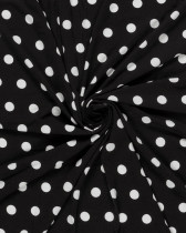 Jersey de Viscose à Pois Noir